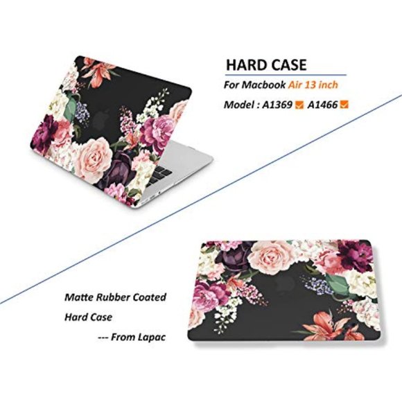 Pink Rose Purple Peony Flower  Hard Shell Case - Picture 4 of 6